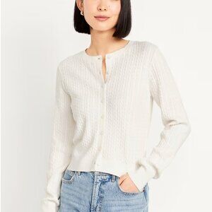 NWT Old Navy SoSoft Cable Crop Cardigan Sweater Size XL
